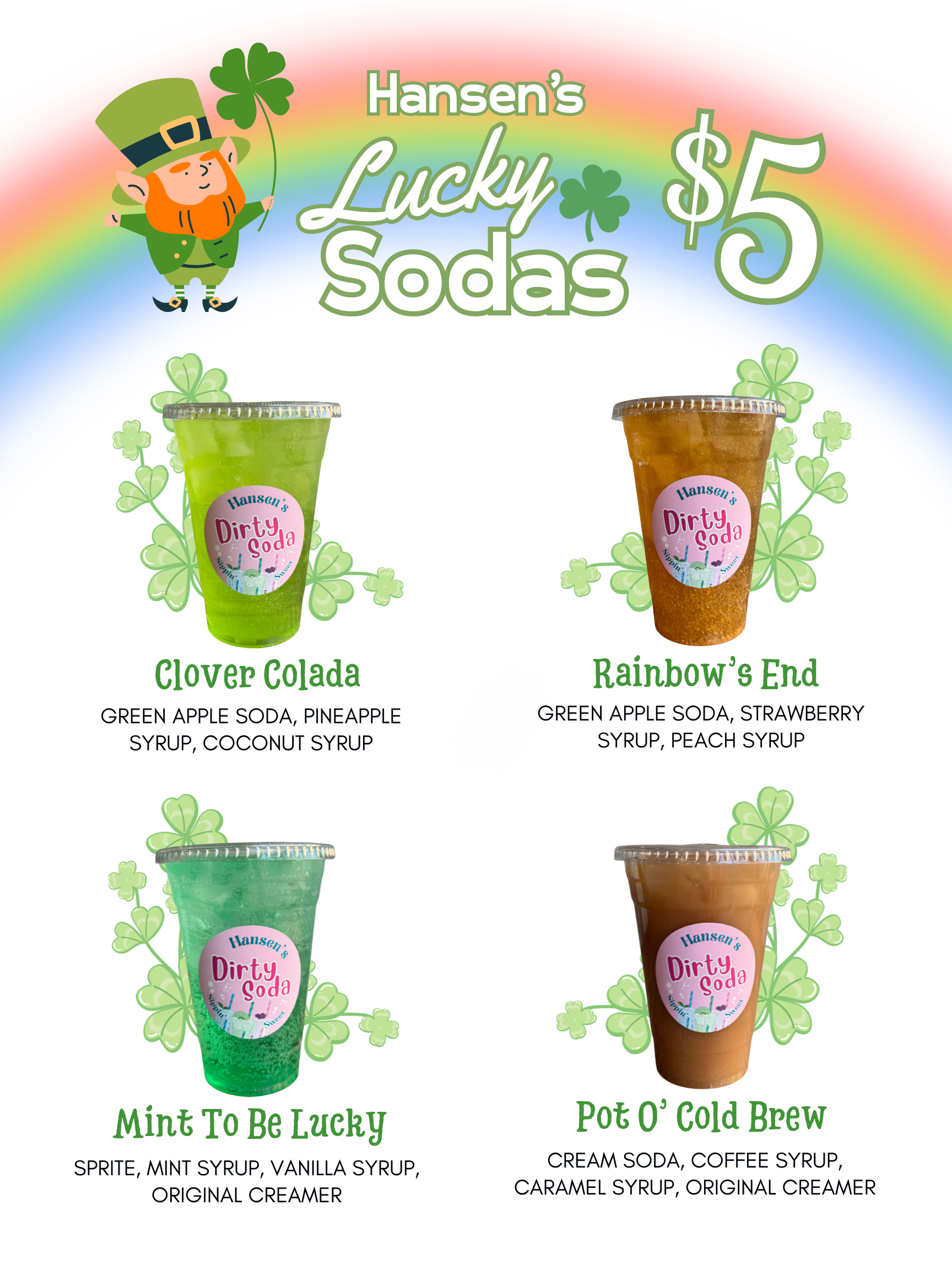 Dirty Soda — Hansen's Ice Cream Parlor